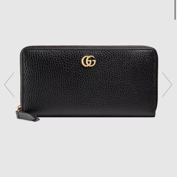 Gucci Black Leather Zip Around Wallet - Picture 1 of 14